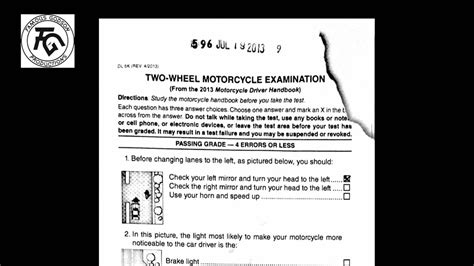 m1 motorcycle written test